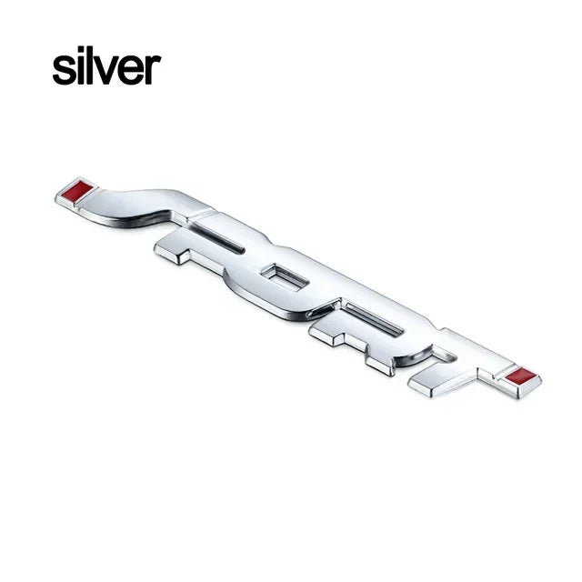 Car Accessories Sticker Styling Metal 3D Chrome Black Auto Car Trunk Racing Sport Word Letter Logo Emblem Badge Decal Sticker