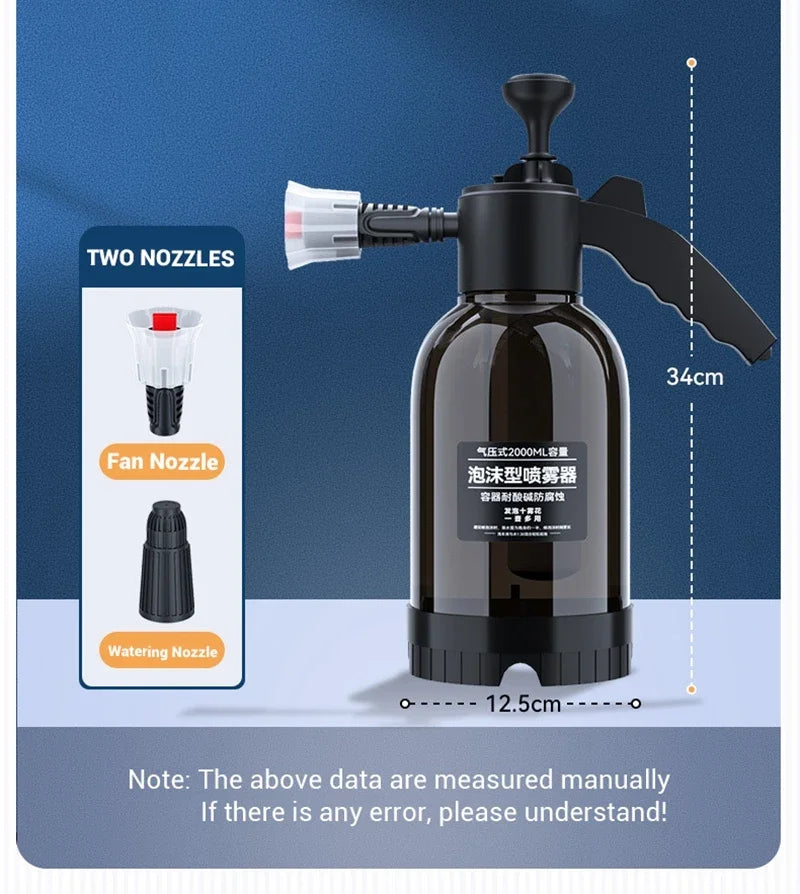 Air pressure car wash foam spray can Special household cleaning glass spray can Fan-shaped acid-alkali-resistant foam spray can