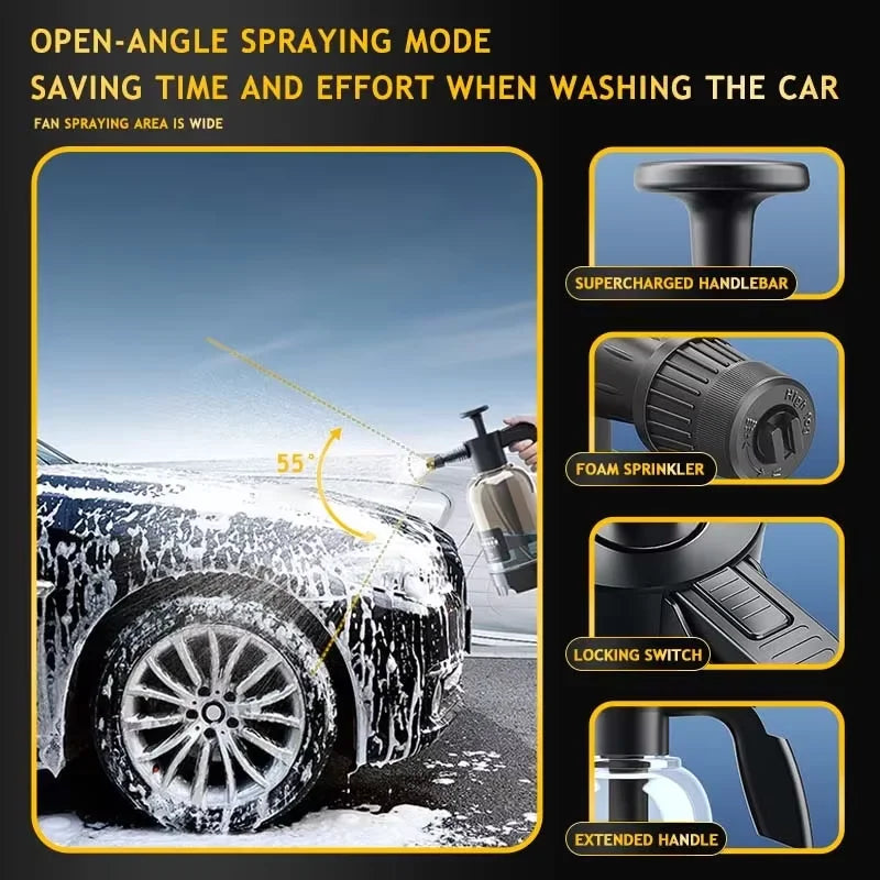 Air pressure car wash foam spray can Special household cleaning glass spray can Fan-shaped acid-alkali-resistant foam spray can