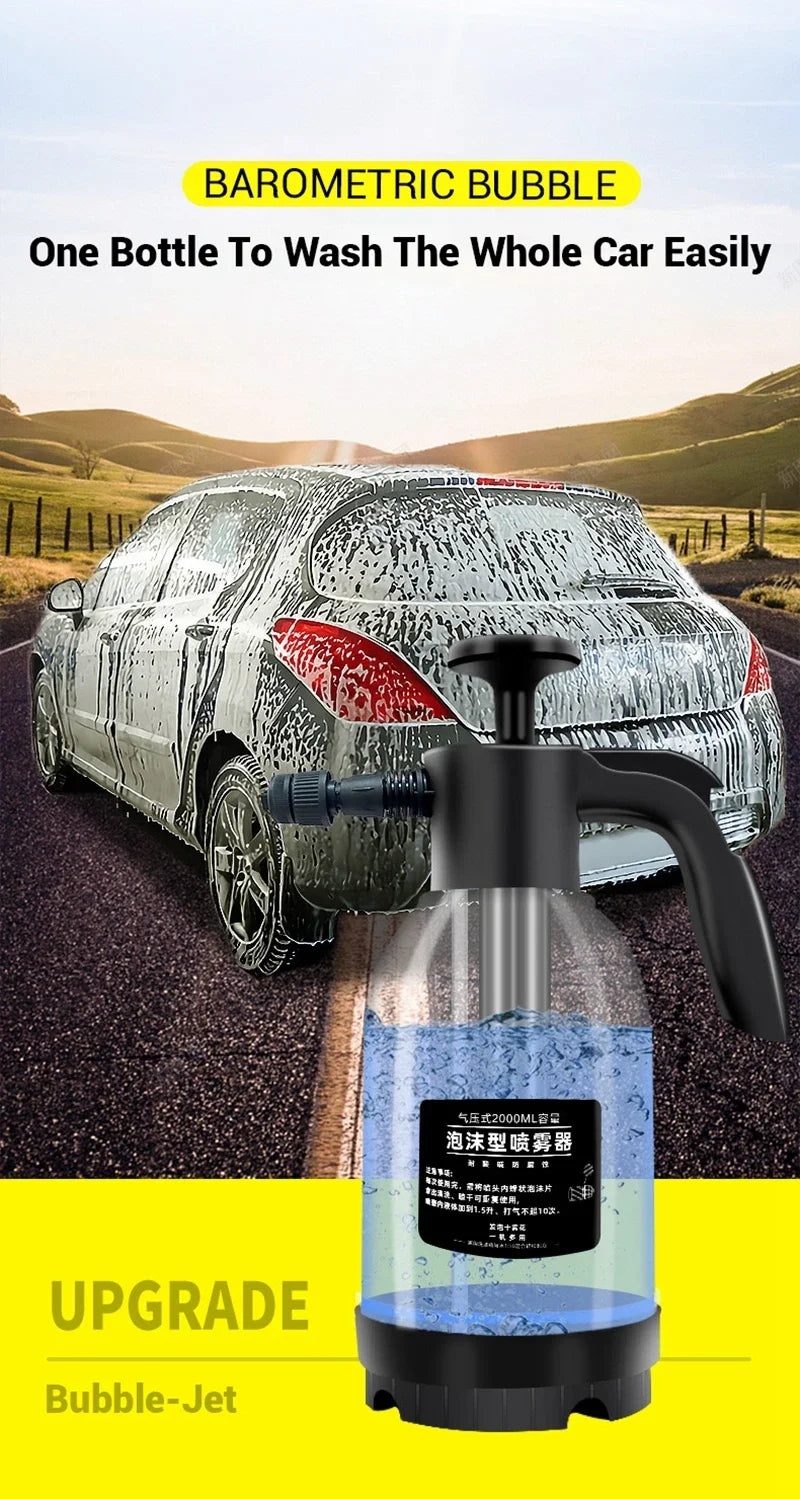 Air pressure car wash foam spray can Special household cleaning glass spray can Fan-shaped acid-alkali-resistant foam spray can