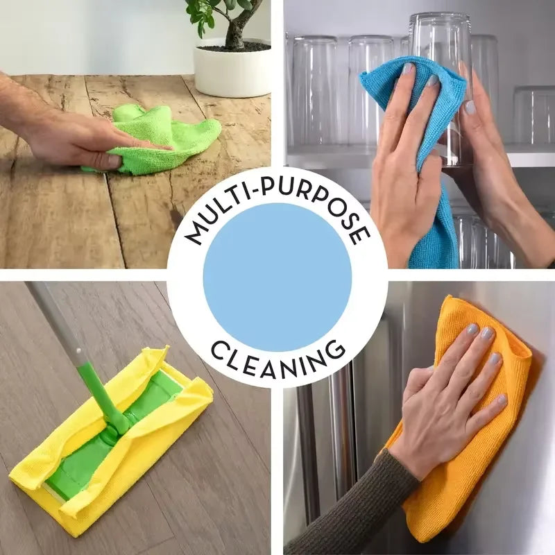 20/10/5/3pcs Microfiber Cleaning Cloth, Dishwashing Cloth Household Rag Kitchen Bathroom Cleaning Towel Durable Absorbent Towel
