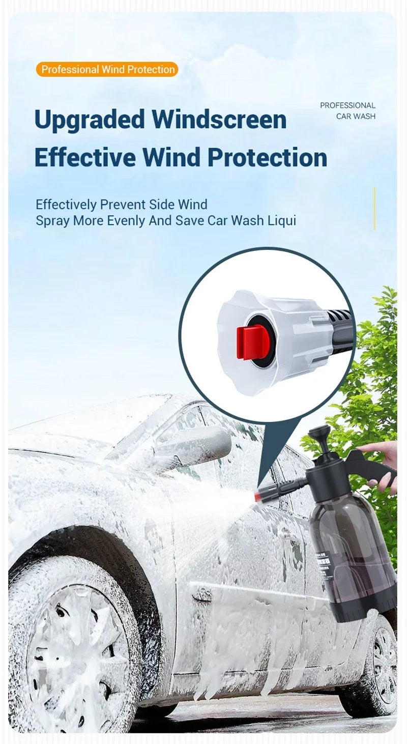 Air pressure car wash foam spray can Special household cleaning glass spray can Fan-shaped acid-alkali-resistant foam spray can